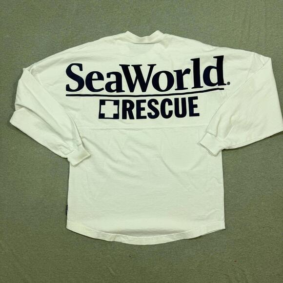 Sea World Spirit Jersey XS Oversize Rescue Ocean Animals Whale Dolphin White - Picture 7 of 7